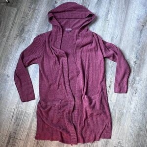 Barefoot Dreams Burgundy Hooded Sweater